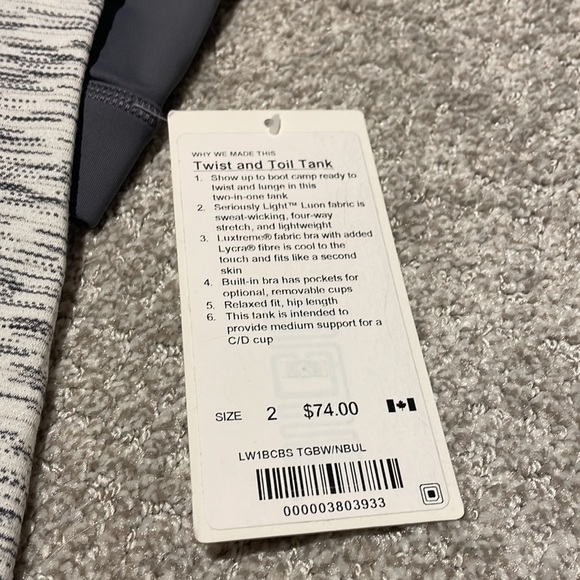 NWT LULULEMON TANK - Picture 2 of 5